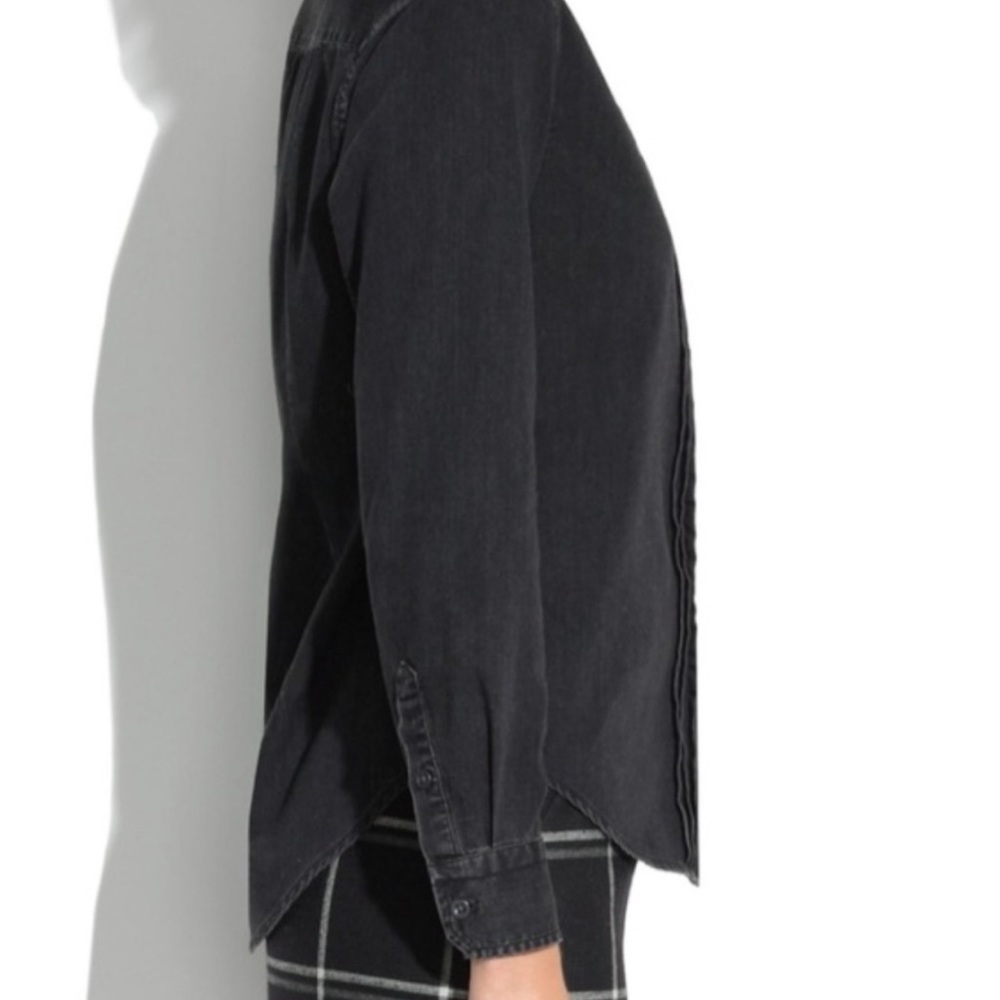 MADEWELL Charcoal Chambray Tuxedo Buttondown Shirt - Picture 3 of 15